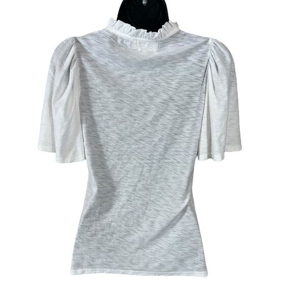 Nation LTD Tierra Flirty Flutter Sleeve Tee in White - Picture 11 of 12